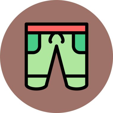 Pantolon simgesinin vektör illüstrasyonu