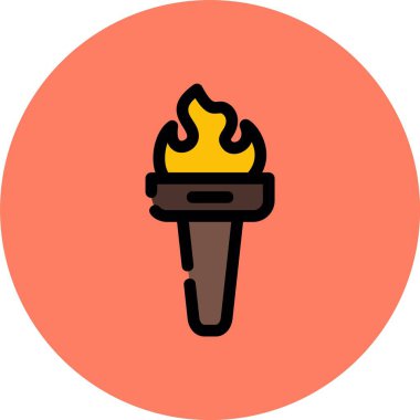 Yanan bir mumun vektör illüstrasyonu