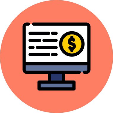 İnternet alışveriş simgesi. Basit resimleme