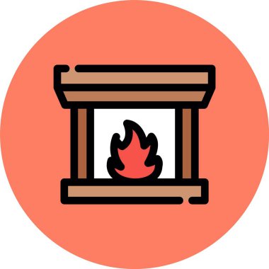 vektör ateş simgesi, illüstrasyon