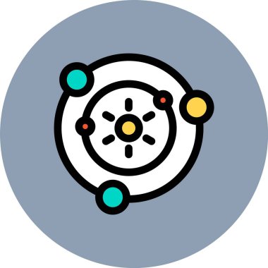 atom simgesi vektör illüstrasyonu