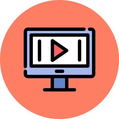 vektör lcd simgesi illüstrasyonu