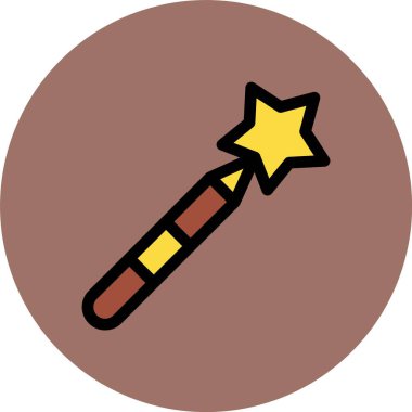 Sihirli bir değneğin vektör çizimi