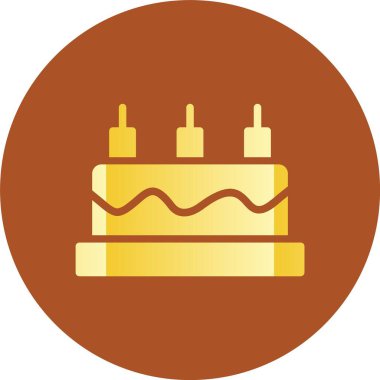 doğum günü pastası sembolü düz simge