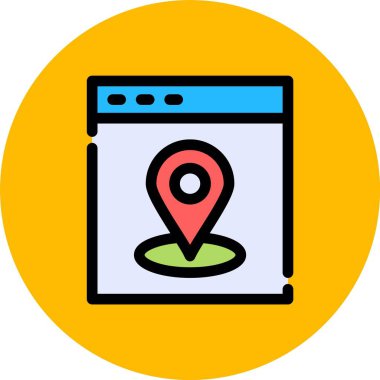 konum simgesi vektör illüstrasyonu