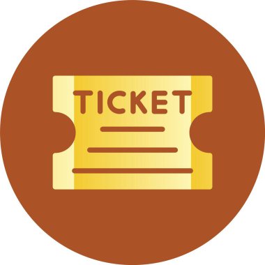 bilet ikonu vektör illüstrasyonu