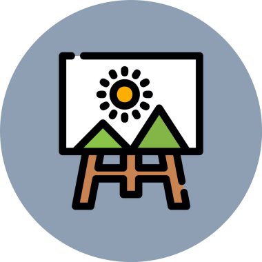 Bir ağaç resminin vektör illüstrasyonu