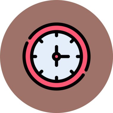 Bir saat simgesinin vektör illüstrasyonu