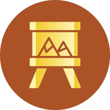 Kamp simgesi, vektör illüstrasyonu