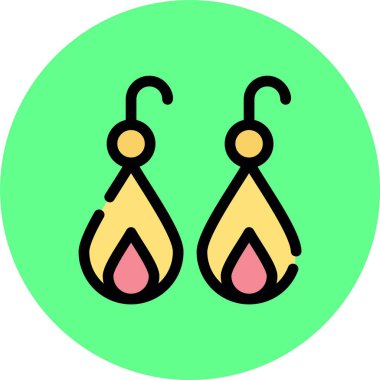 Bir çift küpenin vektör çizimi