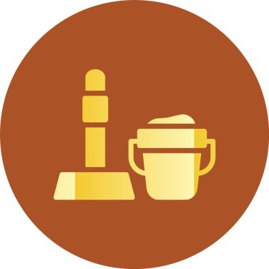 Kahve değirmeni kutsal kişilerin resmi, vektör çizim