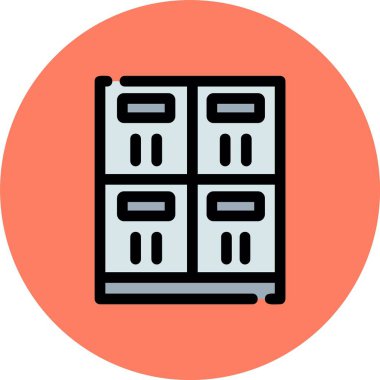 sunucu simgesi. Web için sunucu vektör simgelerinin özet çizimi