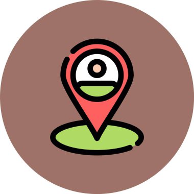 vektör konumu düz resimleme