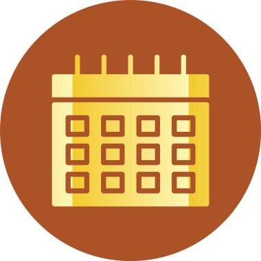 tarih vektörü düz renk simgesi