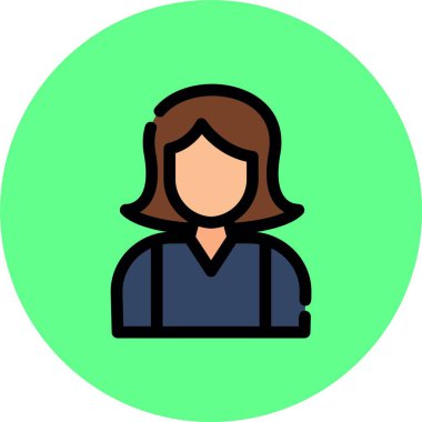 güzel avatar kadın vektör çizimi