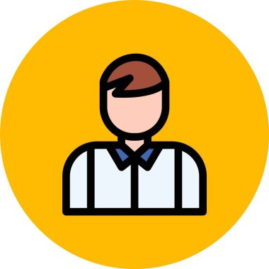 Avatar iş adamı simgesi - taslak biçimi