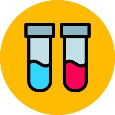 Test tüpü simgesi. vektör tasarımı