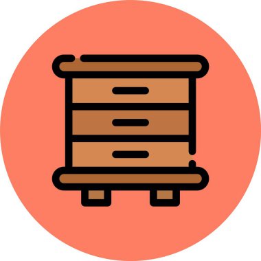 Mobilya simgesinin vektör illüstrasyonu