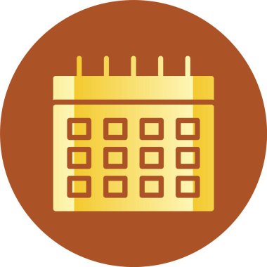 Takvim Düz Vektör Simgesi Tasarımı