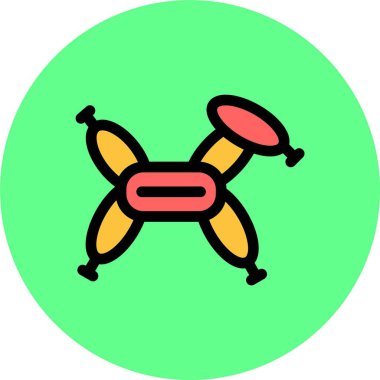 Bir köpek simgesinin vektör illüstrasyonu