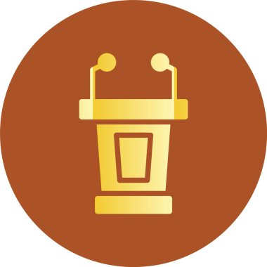 vektör kahve düz simgesi