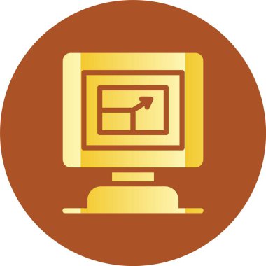 Bilgisayar. Web simgesi basit illüstrasyon