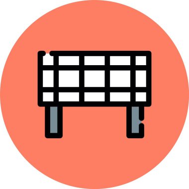 Çit simgesinin vektör çizimi, basit bir kavram