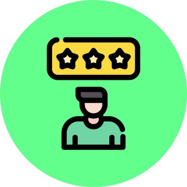 Derecelendirme renk simgesi ile müşteri hizmetleri incelemesi