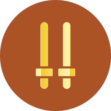 Beyzbol sopası simgesinin vektör çizimi