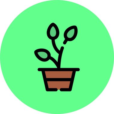 vektör kaktüs düz simgesi