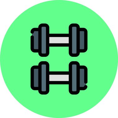 dambıl simgesi, vektör illüstrasyonu