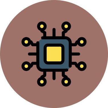 Çip. Web simgesi basit illüstrasyon