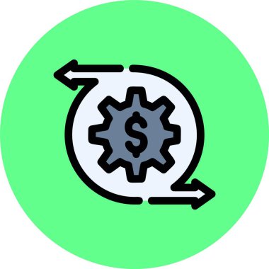 Dolar. Web simgesi basit tasarım