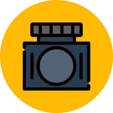 Kamera simgesi. Web için fotoğraf vektörü simgelerinin düz çizimi