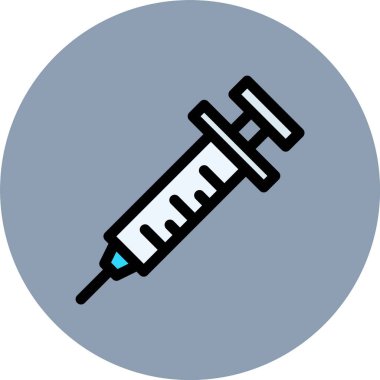 Enjeksiyon simgesi, vektör illüstrasyonu