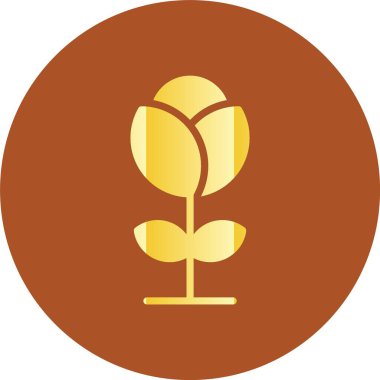 beautiful flower vector glyph icon