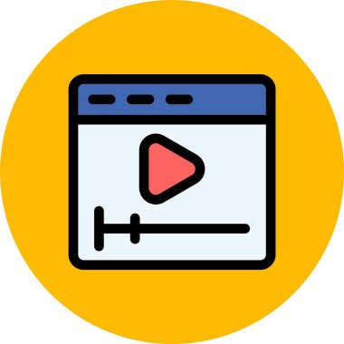 video simgesi, vektör illüstrasyonu