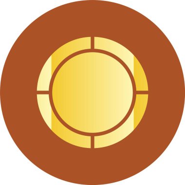 Eşsiz altın güneş vektör çizgisi simgesi