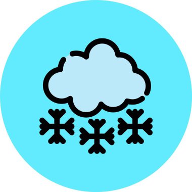 Güzel Kar Tanesi Kabartması Vektör Simgesi