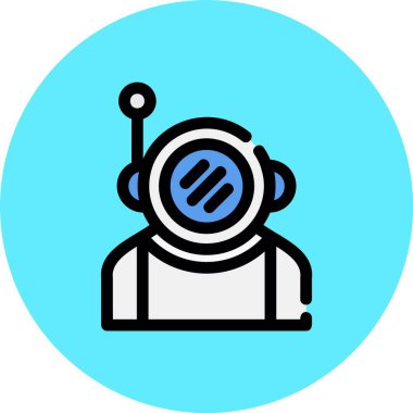 Bir robot simgesinin vektör illüstrasyonu