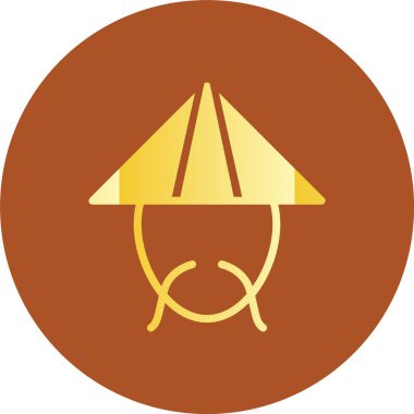 güzel Çin şemsiyesi sembol vektör simgesi