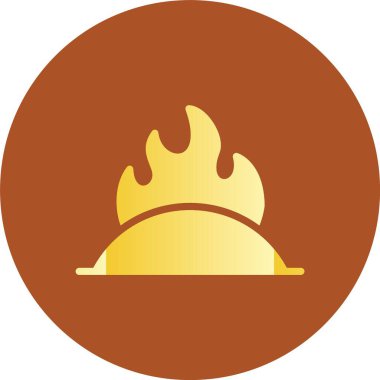 Ateş alevi simgesi vektör çizim şablonunu ateşle