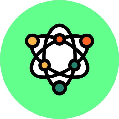 Benzersiz molekül yapısı vektör çizgisi simgesi