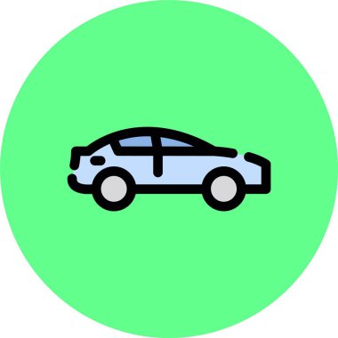 Kişisel ve ticari kullanım için araba vektör simgesi simgesi vektör çizimi..