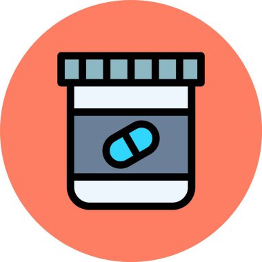 Doldurulmuş uyuşturucu kapsülü simgesi - özet biçimi