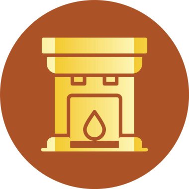 Benzersiz Yağ Varili Vektör Kabartma Simgesi