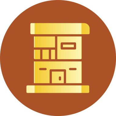 eşsiz altın çubuk vektör çizgisi simgesi