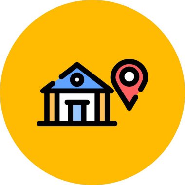 konum simgesi vektör illüstrasyonu