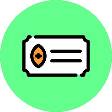 Bir kağıt torba simgesinin vektör illüstrasyonu