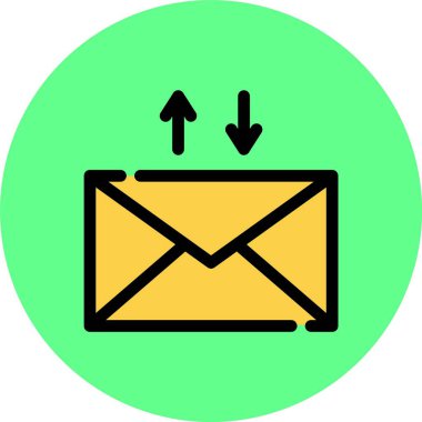 Vektör E- posta simgesi illüstrasyonu